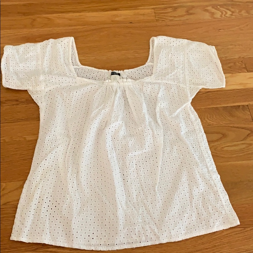 White summer J. Crew top